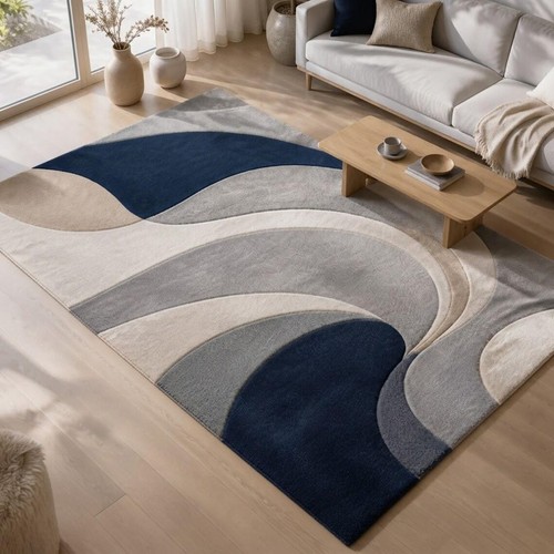 Hand tufted wool area - hand-tufted, rug